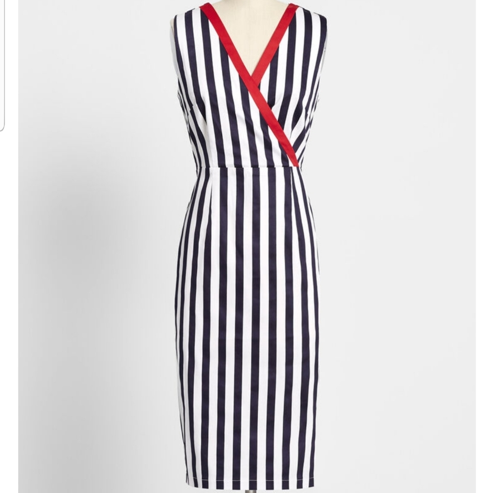 Modcloth Striped Sleeveless Dress